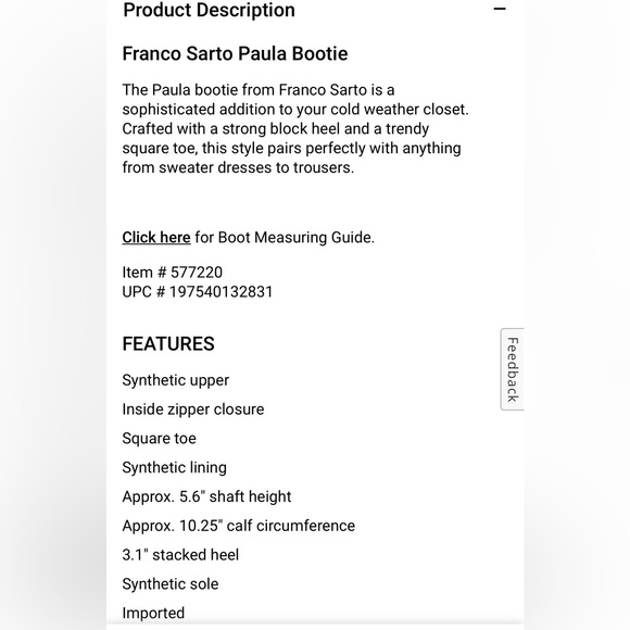 NEW $180 Franco Sarto Paula brown leather heel ankle boot women size 8.5 - Picture 3 of 8